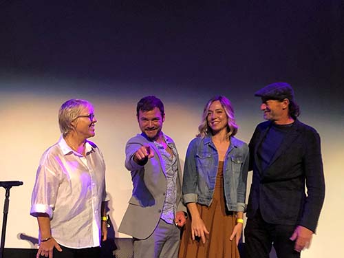 Moderator, Sarah Green, Daniel Durant, Siân Heder, and Troy Kotsur